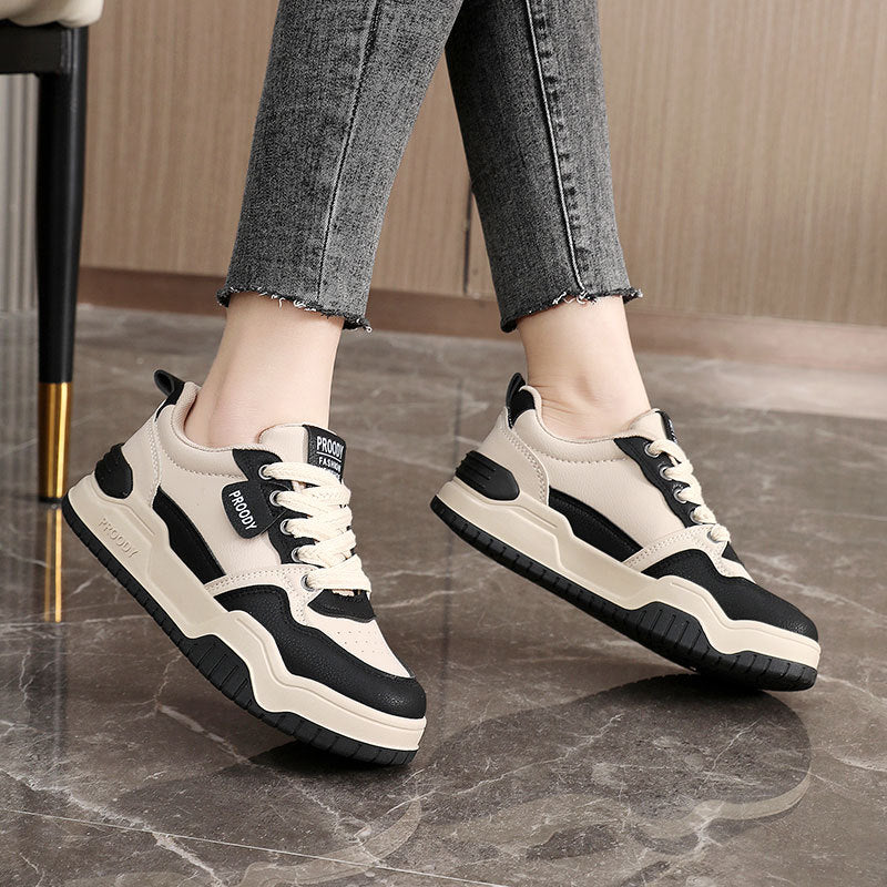 Damen modische Freizeitsneaker mit atmungsaktiver Oberflächenstruktur und rutschfester Sohle EB