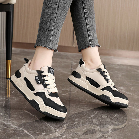 Damen modische Freizeitsneaker mit atmungsaktiver Oberflächenstruktur und rutschfester Sohle EB