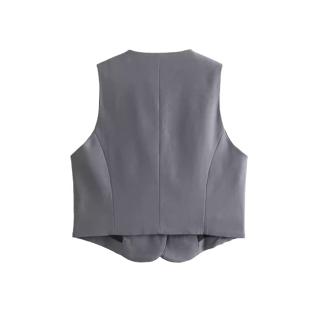 Damen Elegante Taillierte Weste EB