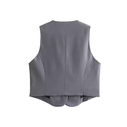 Damen Elegante Taillierte Weste EB