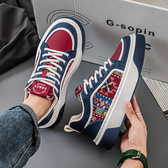 Damen Modische Sneakers mit auffälligem Ethno-Muster EB
