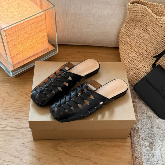 Damen Sommerliche Mules mit kunstvollem Cut-Out-Design und weich gepolstertem Fußbett EB
