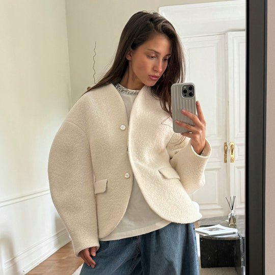 Damen Chic Oversized Blazerjacke EB
