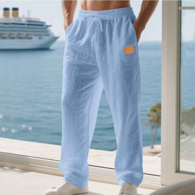 Herren Bequeme und luftige Sommerhose aus leichtem Leinenmaterial EB