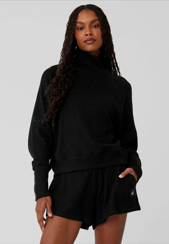 Damen Cozy Waffelstrick Sweater Set EB