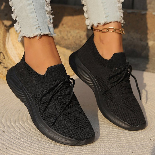 Damen Atmungsaktive Sneaker mit elastischem Strick-Obermaterial und stützendem Fußbett EB