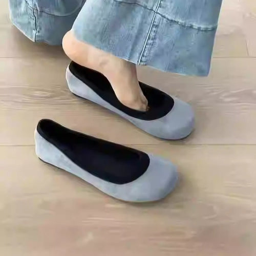 Damen Ballerinas mit modischem Leopardenmuster und bequemer Sohle EB