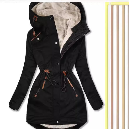 Damen Wintersaison Parka mit warmer Fleece-Fütterung EB