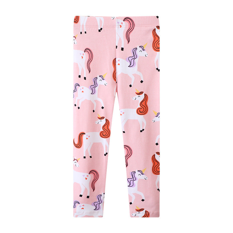 Mädchen Leggings mit niedlichen Einhorn-Motiven EB