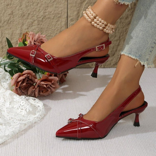 Damen Sling-Pumps mit elegantem Riemendesign und komfortablem Blockabsatz EB