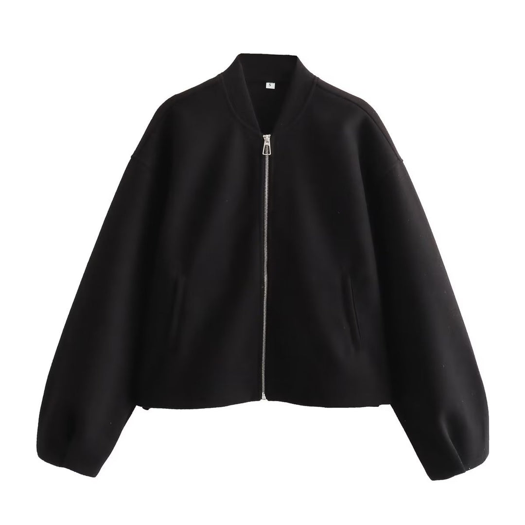 Damen lässige Bomberjacke mit praktischen Taschen und modernem Schnitt EB