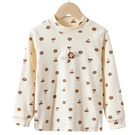 Mädchen Langarmshirt mit verspieltem Blüten- und Tierdesign EB
