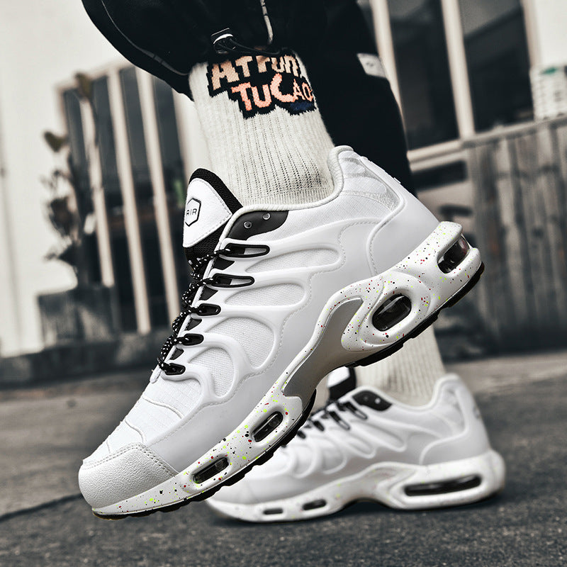 Herren futuristische Dämpfungs-Sneaker mit sichtbarer Luftkammer und strukturiertem Mesh-Overlay EB
