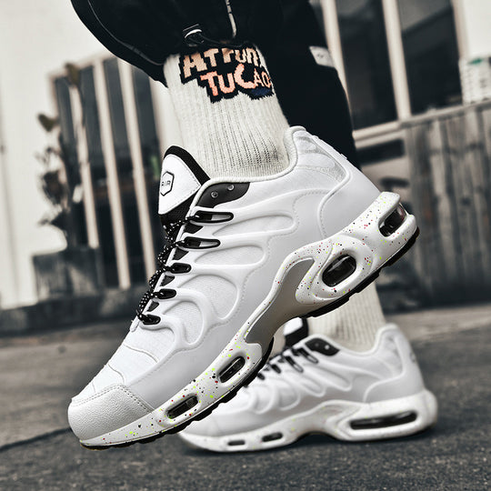 Herren futuristische Dämpfungs-Sneaker mit sichtbarer Luftkammer und strukturiertem Mesh-Overlay EB