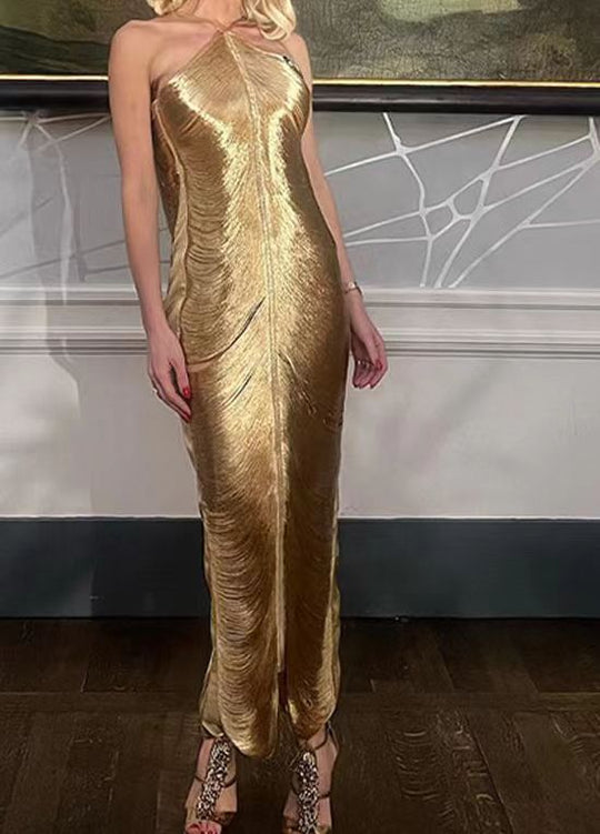 Damen Langkleid mit raffiniertem Schlitz und elegantem Kragen EB