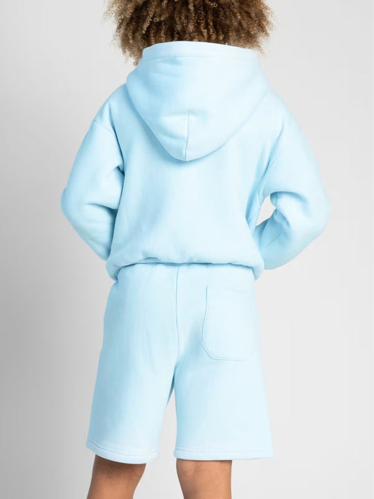 Damen Kapuzensweatshirt und Shorts-Set aus weichem Fleece mit praktischen Taschen EB