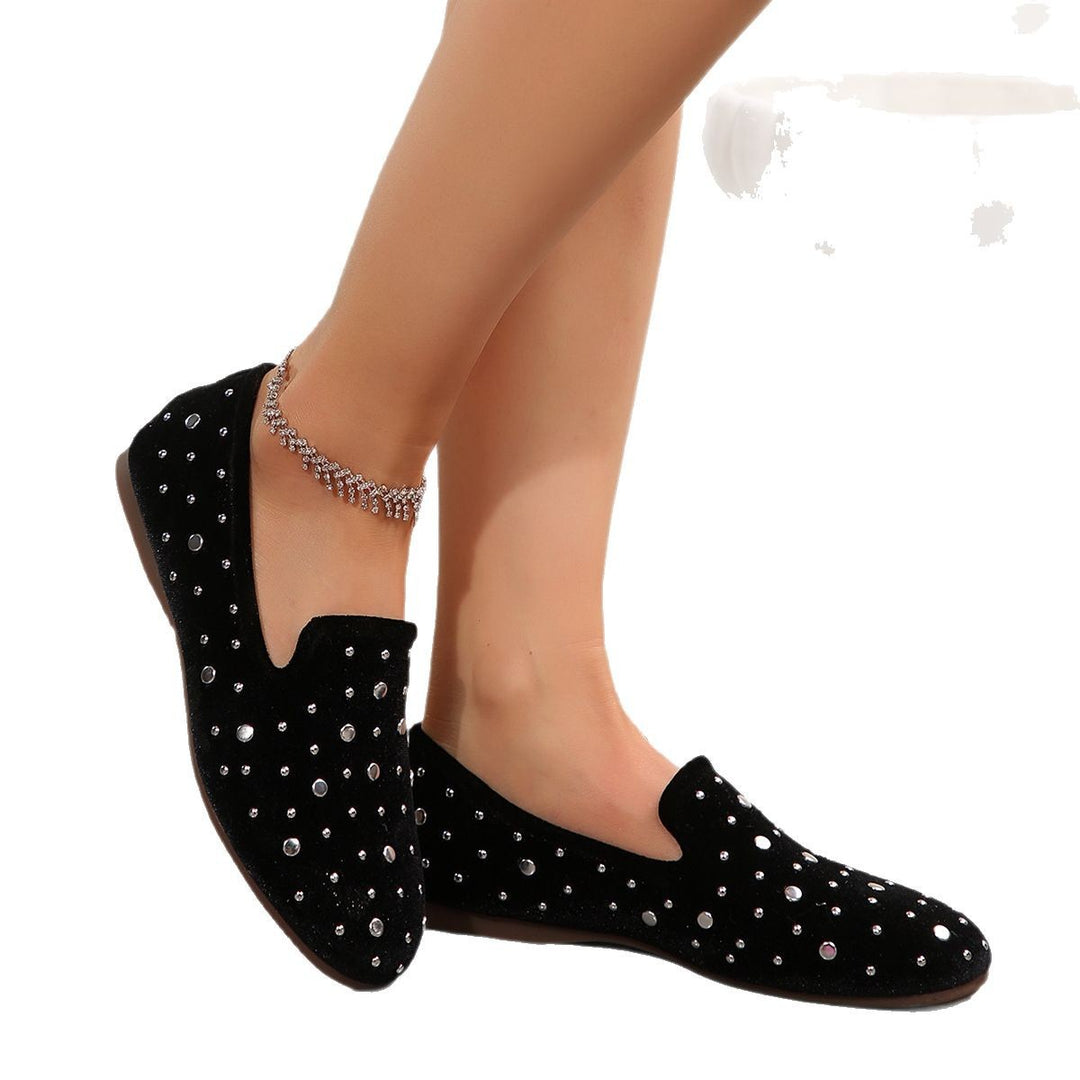 Damen Luxus Mokassins mit funkelnden Strassdetails EB