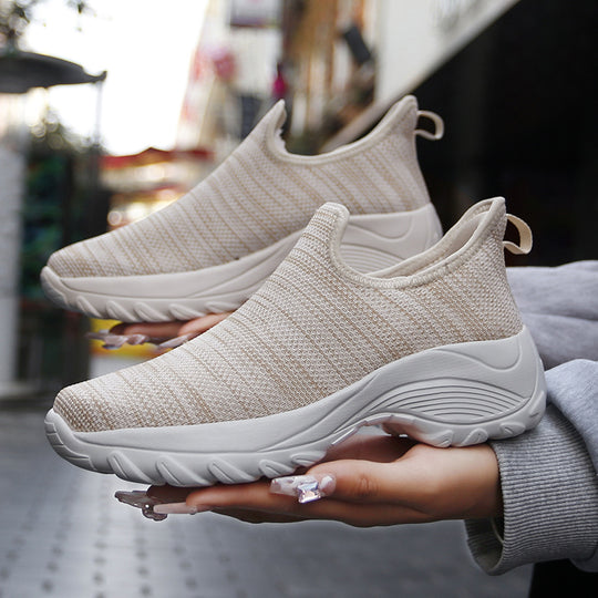 Damen Komfortable und atmungsaktive Freizeitschuhe mit flexiblem Slip-On Design EB