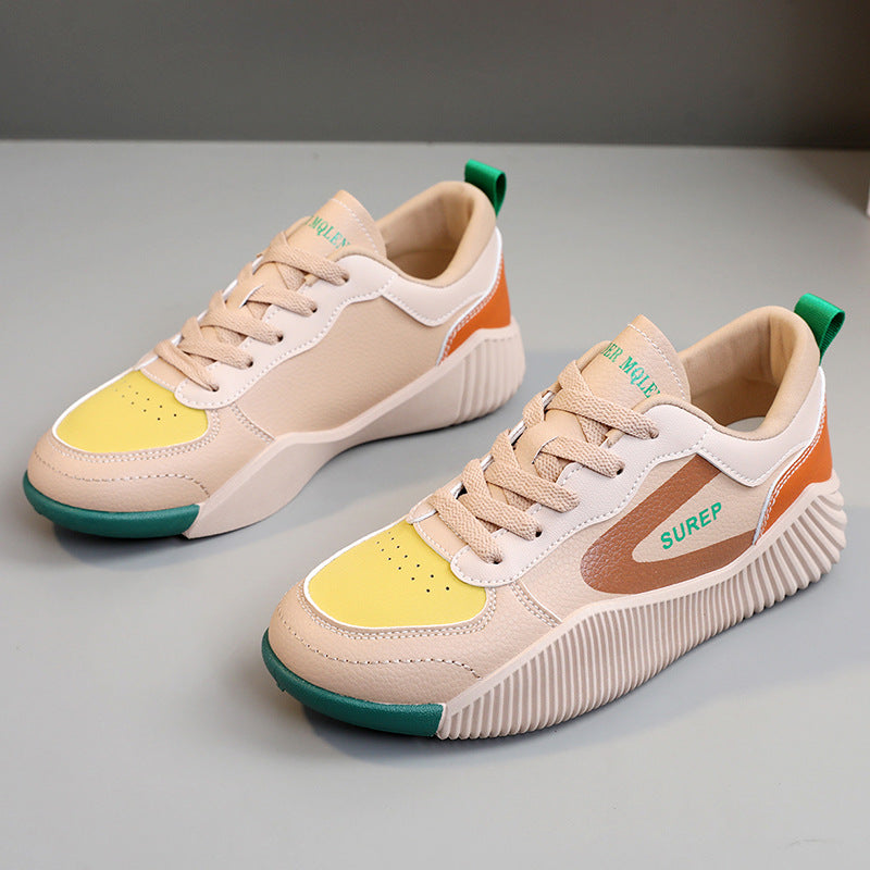 Damen sportliche Sneaker mit stabiler Sohle und atmungsaktiver Oberflächenstruktur EB