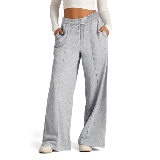 Damen Weit geschnittene Freizeithose mit elastischem Bund und praktischen Eingrifftaschen EB