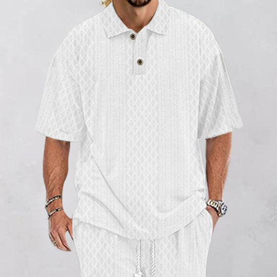 Herren Polohemd mit strukturiertem Design und bequemer Passform EB