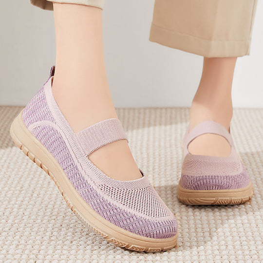 Damen Leichte Freizeit-Schuhe mit elastischem Riemen EB