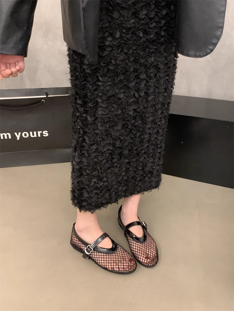 Damen Mesh-Slipper mit verstellbarem Riemen EB