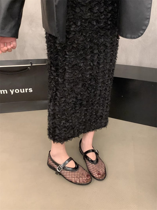Damen Mesh-Slipper mit verstellbarem Riemen EB