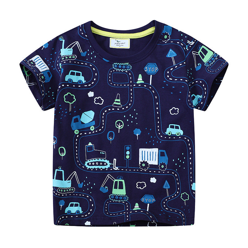 Jungen T-Shirt mit aufregendem Baustellen-Design EB