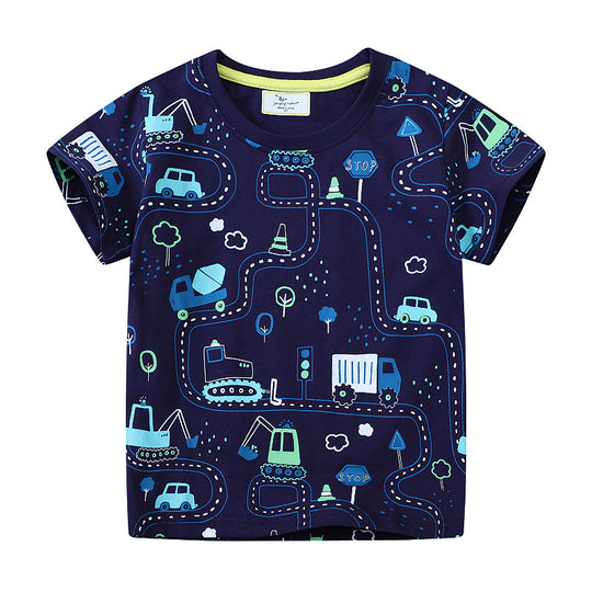Jungen T-Shirt mit aufregendem Baustellen-Design EB