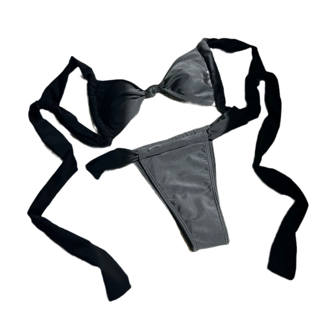 Damen Bikini-Set mit romantischem Knotendetail EB