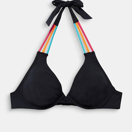 Damen Triangel-Bikini mit bunten verstellbaren Trägern EB