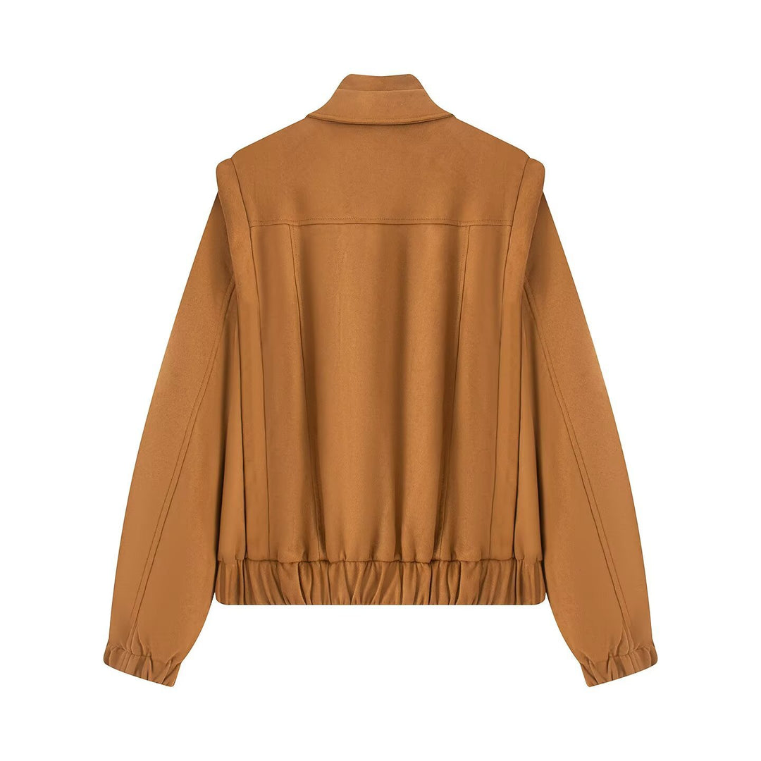 Damen modische Übergangsjacke mit asymmetrischem Schnitt EB