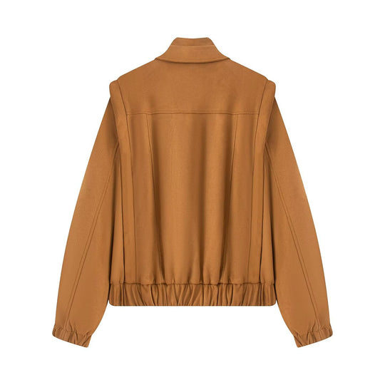 Damen modische Übergangsjacke mit asymmetrischem Schnitt EB