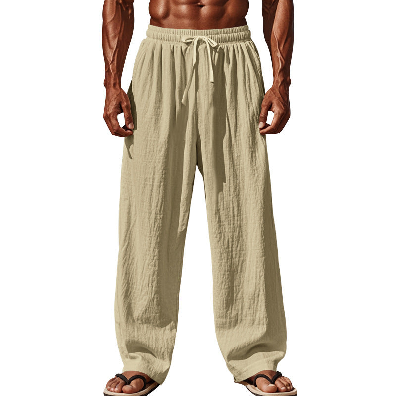 Herren lockere Strandhose mit elastischem Bund und seitlichen Eingrifftaschen EB