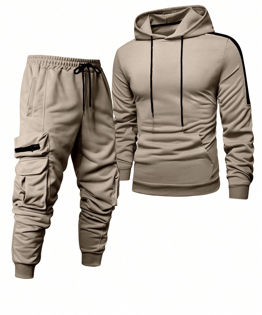 Herren Komfortables Hoodie- und Jogginghosen-Set mit praktischen Taschen EB