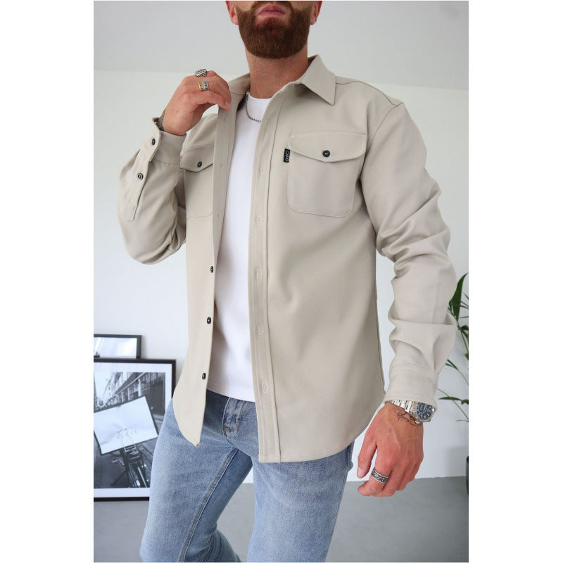Herren Hemdjacke mit Brusttaschen und taillierter Passform EB