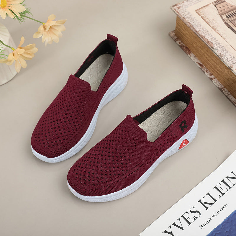 Damen Atmungsaktive Slip-On Freizeitschuhe mit rutschfester Sohle EB