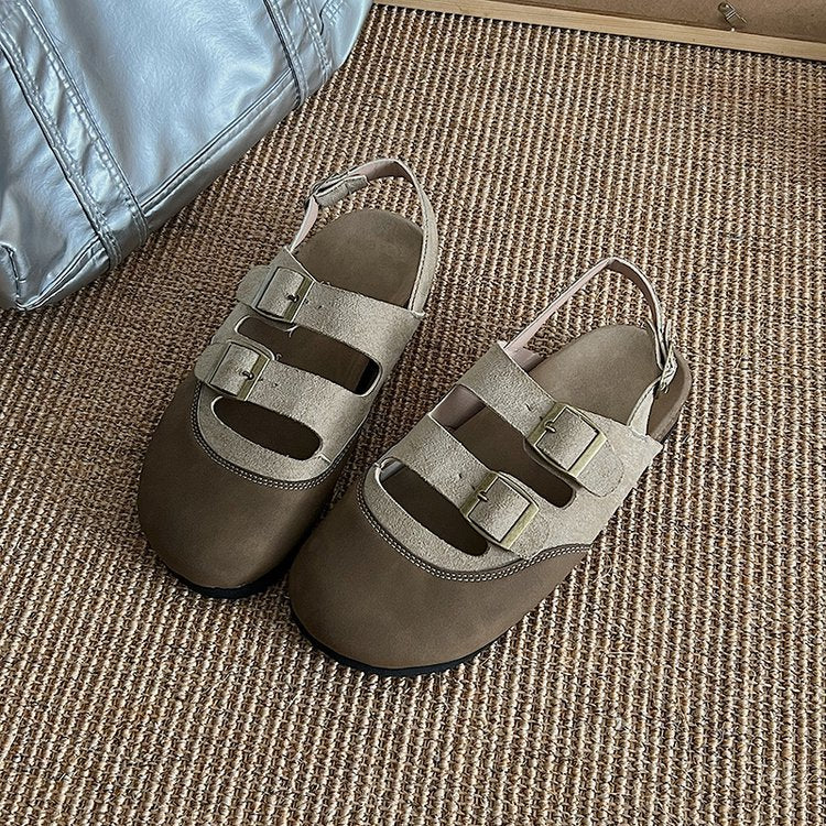 Damen Komfortable Sandalen mit verstellbaren Riemen und ergonomischer Sohle EB