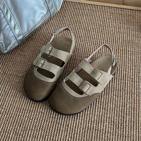 Damen Komfortable Sandalen mit verstellbaren Riemen und ergonomischer Sohle EB