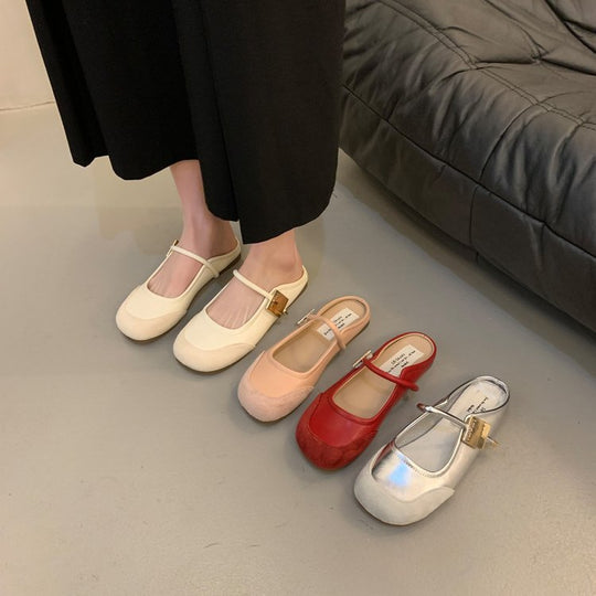 Damen elegante Ballerinas mit modischem Riemchen und komfortabler Innensohle EB