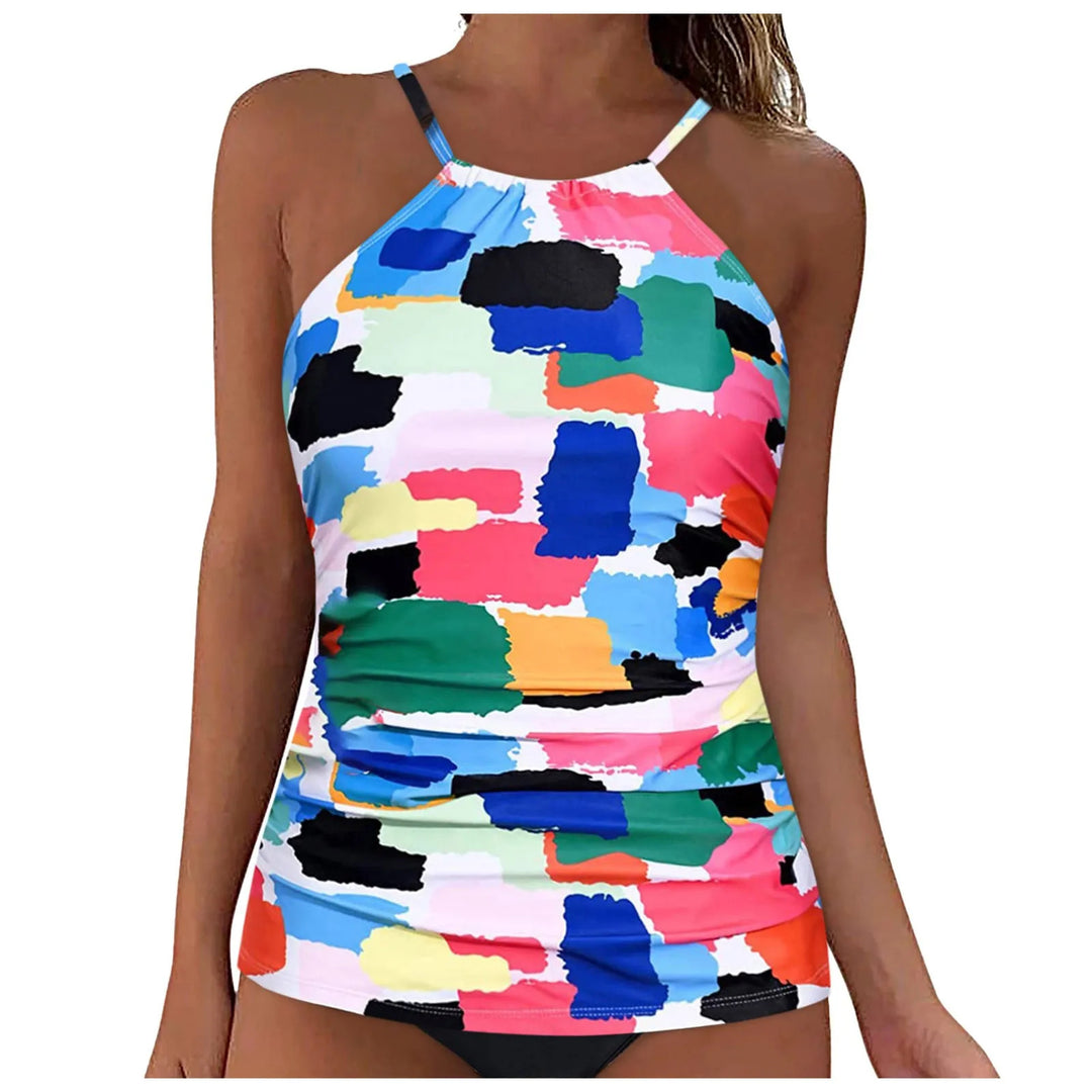 Damen Tankini mit floralem Design und figurbetontem Schnitt EB