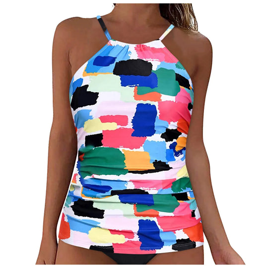 Damen Tankini mit floralem Design und figurbetontem Schnitt EB