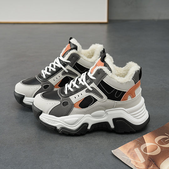Damen modische High-Top Sneakers mit weichem Innenfutter und rutschfester Sohle EB