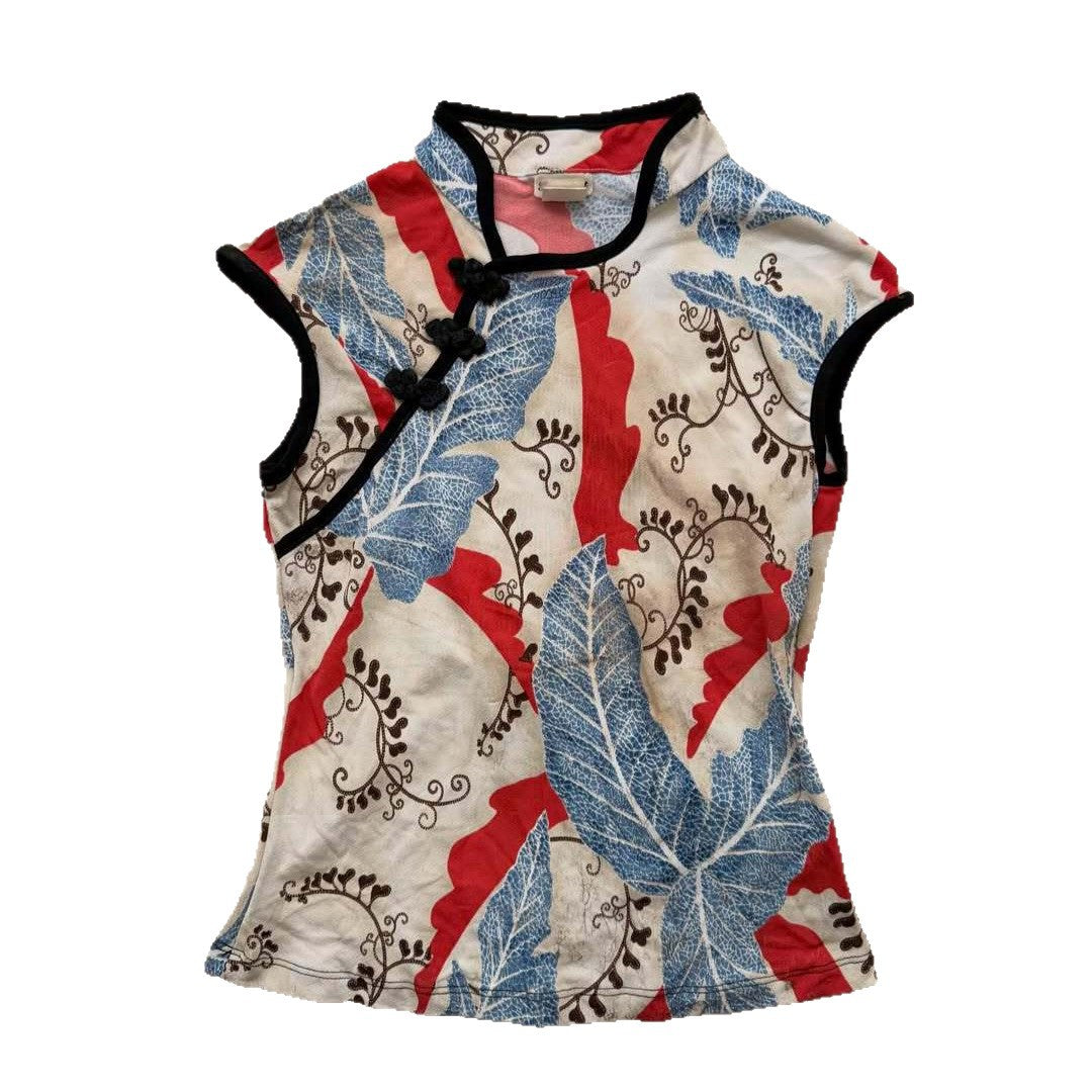 Damen Chinesisches Dekorativ-T-Shirt EB