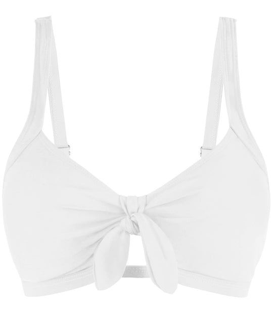 Damen Sportliches Bikinioberteil mit modischem Knotendetail EB
