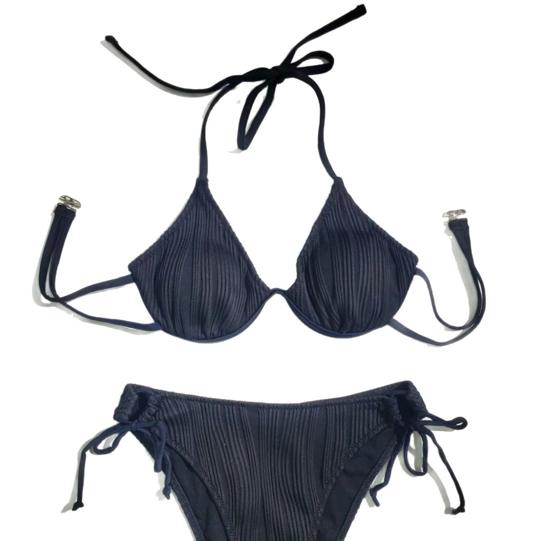 Damen Triangel-Bikini mit feinem Rippendesign EB