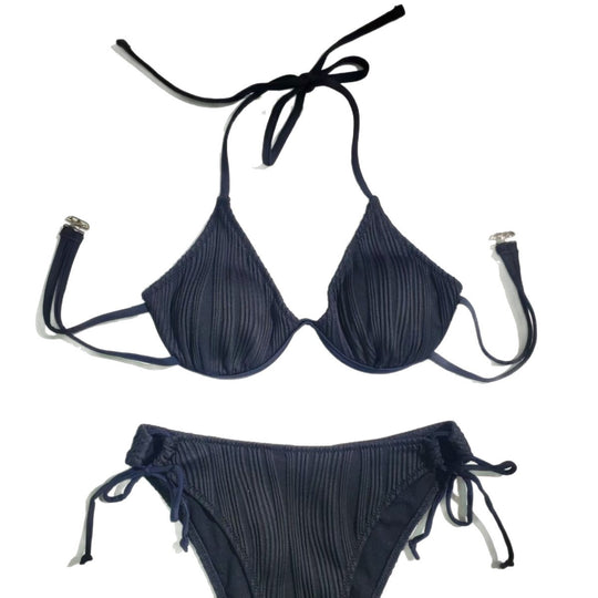 Damen Triangel-Bikini mit feinem Rippendesign EB