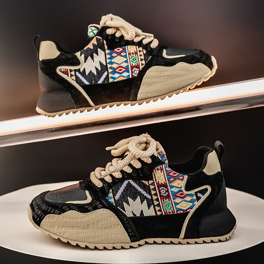 Damen Sportliche Sneaker mit ethnischem Muster und rutschfester Sohle EB