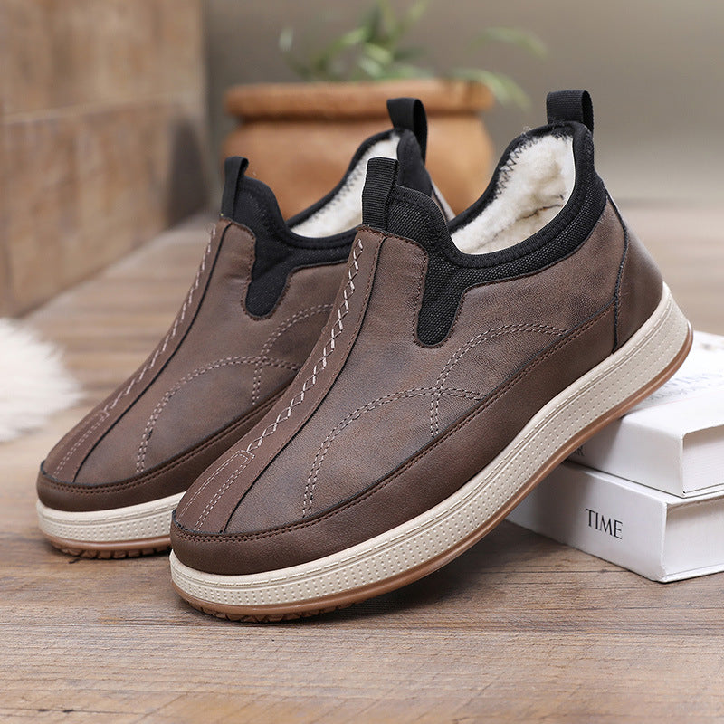 Damen Bequeme und stylische Warmfutter Slip-On Schuhe EB